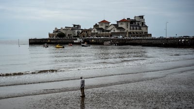 Overcast skies on Weston-super-Mare beach in Somerset, England, where yellow weather warnings were in place with thunderstorms threatening to bring flooding and disruption on July 27. PA