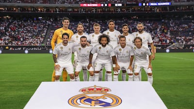 The Real Madrid side before kick-off. Reuters