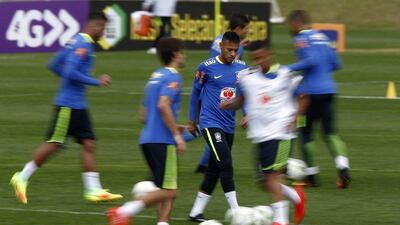 Neymar in action during a training session in Teresopolis. Marcelo Sayao / EPA