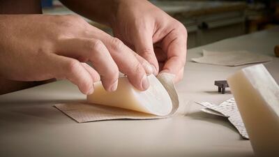 The heel is covered manually with white python leather. Louis Vuitton Malletier / Grégoire Vieille