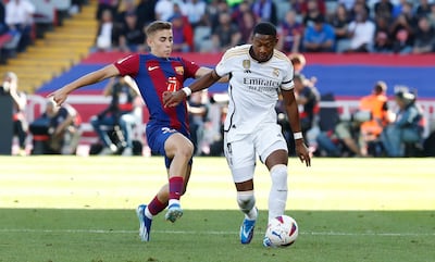 David Alaba, right, has left Real Madrid after five years in Spain. EPA