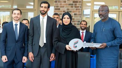 Liberian President George Weah inaugurates Emirates Hospital in Gbarpolu County. Wam