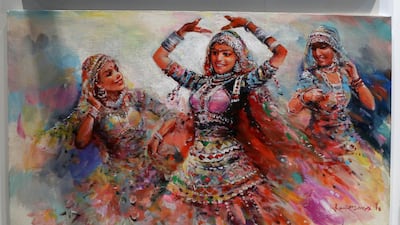 Artwork by artist Ranjit Sarkar on display at the World Art Dubai 2019.