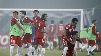 Afghanistan sought revenge against India for their previous Saff Games final defeat. Gurinder Osan / AP Photo