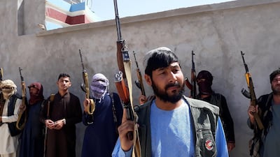 Thirty-year-old Qadir Shah, a local businessman, picked up arms last week to defend his city of Pul-e-Khumri against Taliban offensives. Today, he is already a commander of a small force of similar civilian fighters armed and supported by local leaders. Ajman Omari / The National
