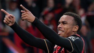 Bournemouth's Junior Kroupi celebrates scoring. Reuters