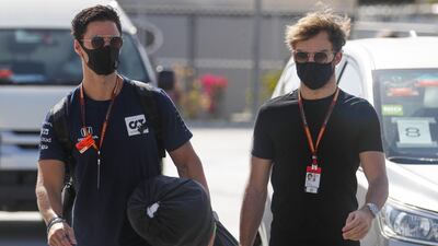 AlphaTauri's French driver Pierre Gasly arrives for the first practice session. AFP