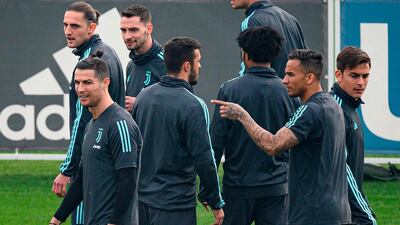 Juventus players during training. AFP