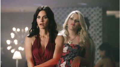 Courteney Cox, left, and Busy Philipps in a scene from Cougar Town.