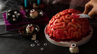 Brain cake by SugarMoo from Deliveroo.