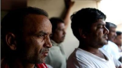 Phool Chand, left, is one of 28 former employees of Al Otaiba and Garg who have been stranded since the firm went bankrupt.