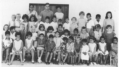 The whole school poses for a picture in the Summer of 1965. Courtesy DESS