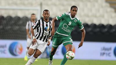 Edgar Bruno of Al Shabab, right, had a poor season in the third and final year of his contract. Adil Alnaimi / Al Ittihad