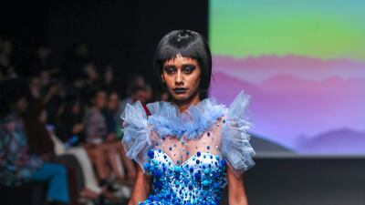 Acrylic beads formed intricate patterns on puffy dresses, adding a dash of fun.