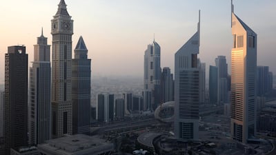 Emirates Towers among other high-rise towers in Dubai. Reuters