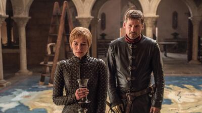 Lena Headey and Nikolaj Coster-Waldau in Game of Thrones. Helen Sloan / HBO / OSN