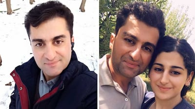 Rezgar Beigzadeh Babamiri, an Iranian Kurd who has been in prison since 2023, and his daughter Zhino, who lives in Norway. Photo: Zhino Babamiri