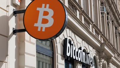 A Bitcoin store in Vienna, Austria. The largest cryptocurrency reached a high of $73,797 in March. Bloomberg