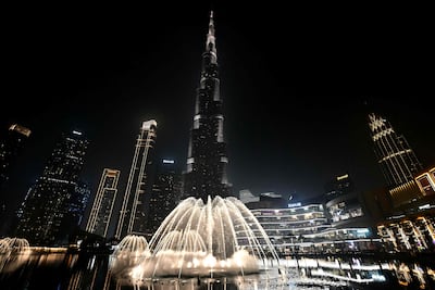 The first Dubai Fountain show took place in 2009. AFP