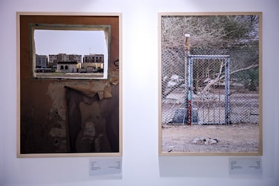 Portal-like doors and windows recur throughout Al Kaabi's work. Victor Besa / The National