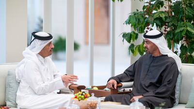 Sheikh Mohamed with Sheikh Mohammed bin Abdulrahman