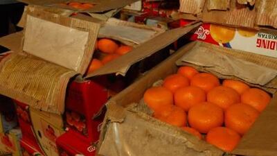 The seized 58 kilograms of heroin were shipped in from Afghanistan via Pakistan in more than 700 orange cartons.