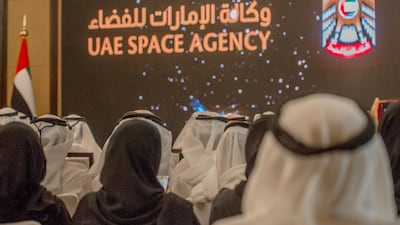 An event is held to celebrate the UAE Space Agency 3rd anniversary in July. Vidhyaa for The National
