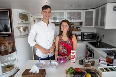 Mark Moore and Rosella Age in their fully equipped kitchen. Photo: Antonie Robertson / The National