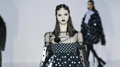 Oversized polka dots and an oversized silhouette. Marc Jacobs autumn/winter 2016/17. Courtesy Marc Jacobs