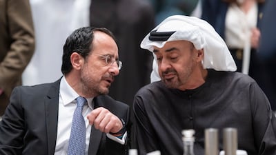 Sheikh Mohamed and Mr Christodoulides