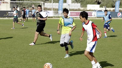 The du Football Champions programme in partnership with La Liga, scouts young footballers in the UAE for international opportunities. Courtesy du Football Champions