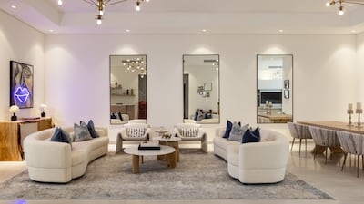 Lohan had celebrity interior designer Kate Instone put up a trio of mirrors to brighten up the living area