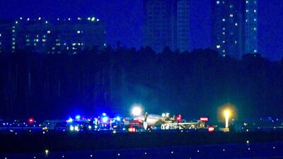 The Interfax agency reported that the plane had just taken off from Sheremetyevo airport on a domestic route when the crew issued a distress signal. AFP