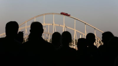 Abu Dhabi's Ferrari World was among the first of many theme parks planned for the UAE. (Pawan Singh / The National)