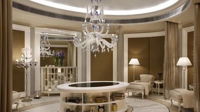 The Iridium room - ladies relaxation lounge at St Regis Dubai. Courtesy Al Habtoor Group