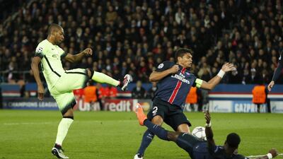Fernandinho scores the second goal for Manchester City. Action Images via Reuters / John Sibley