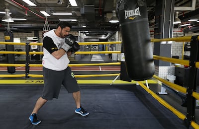 Eisa Al Dah was the UAE's first ever boxer to join the pro ranks. Pawan Singh/The National