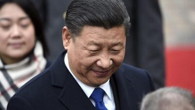 China's president Xi Jinping attends the official welcoming ceremony at the Presidential Palace in Helsinki. Martti Kainulainen / Lehtikuva via AP
