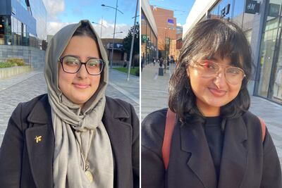 Farah Khan, left, and Mehek Naseer. Nicky Harley / The National