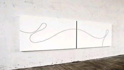 Udo Rutschmann works in wood, cutting the undulating patterns that falling leaves and displaced grains of sand make in the air as they move. Courtesy the artist / Mojo Gallery