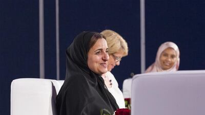 Sheikha Lubna led a panel discussion ‘A Journey to Leadership’ on the second day of Adipec. Joining her on the panel were Marie Haga, Executive Director, Global Crop Diversity Trust and former Norwegian Minister of Petroleum and Energy, and Sumayya Hassan-Athamani, the CEO of Kenya National Oil Corporation. Mona Al Marzooqi / The National