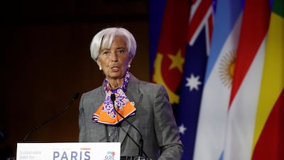 Christine Lagarde says trade tensions between US and China risks global economy. Reuters