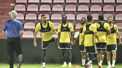 UAE national team train ahead of their World Cup 2022 Qualifier against Thailand. Courtesy UAEFA