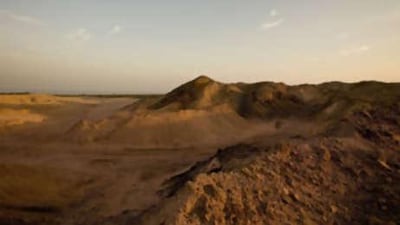Sand domes at sunrise on Sir Bani Yas Island, on Nov 3 2008. Sheikh Mohammed bin Zayed, the Crown Prince of Abu Dhabi, has asked developers turning Bani Yas Island into a tourist attraction to do their best to preserve its wildlife.