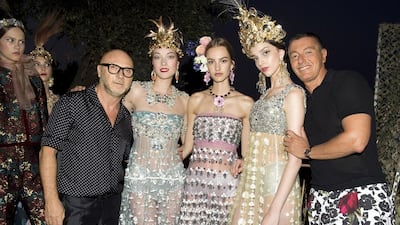 Domenico Dolce, left, and Stefano Gabbana, will launch a collection of contemporary, traditional pieces in the region. Courtesy Dolce & Gabbana
