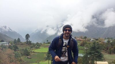 Ala Lababidi arrived in Nepal on Thursday to embark on a trek to the 6,189 metre-high summit of Imja Tse.