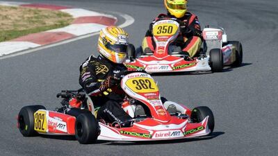 Luke Varley in action during qualifying at the Rotax Max Challenge Grand Finals in Portugal. Courtesy: Abu Dhabi Racing