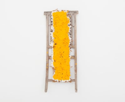 Hassan Sharif's 'Cadmium Yellow No. 2' from 2014. Courtesy Jean-Paul Najar Foundation