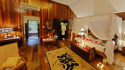 A treehouse villa at Bunga Raya Island Resort & Spa. Courtesy Bunga Raya Island Resort & Spa