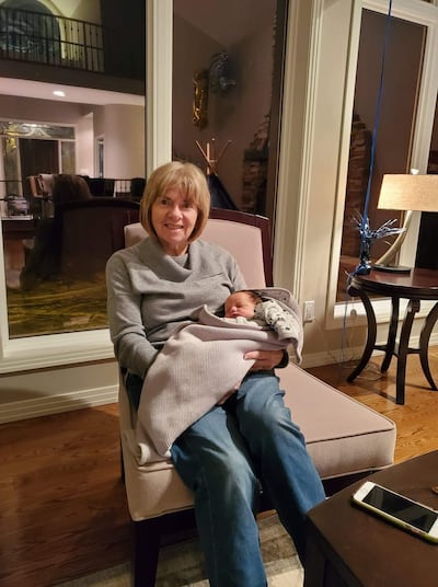 Debby Fullerton holds grandson, Noah, before they were separated by the Covid-19 pandemic. Courtesy Debby Fullerton